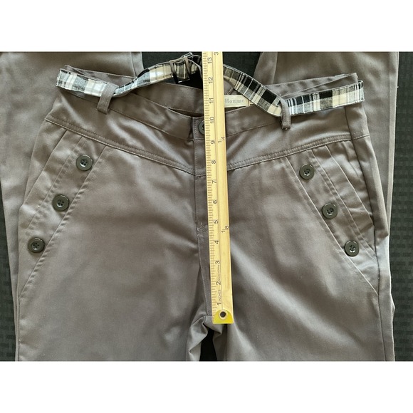 Msz Homme Pants Women's 2XL Gray Button Pocket Plaid Trim Casual Trousers XXL - Picture 7 of 11